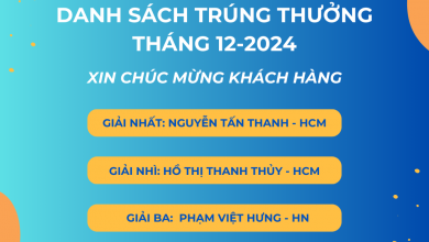 Danh sách khách hàng trúng thưởng tháng 12 /2024