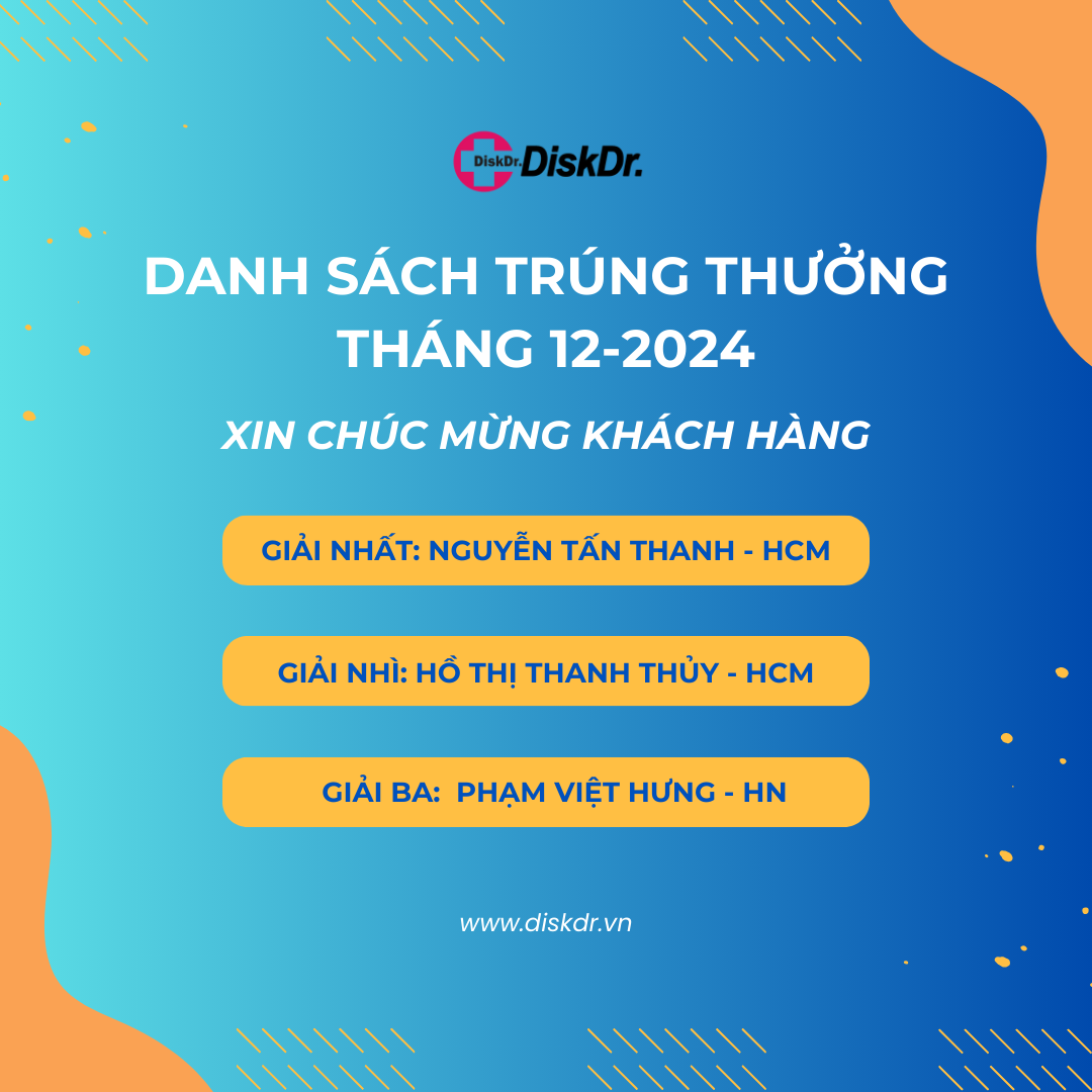 Danh sách khách hàng trúng thưởng tháng 12 /2024